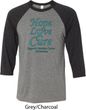 Ovarian Cancer Hope Love Cure Raglan Shirt