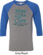 Ovarian Cancer Hope Love Cure Raglan Shirt