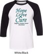 Ovarian Cancer Hope Love Cure Raglan Shirt