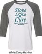 Ovarian Cancer Hope Love Cure Raglan Shirt