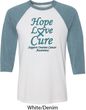 Ovarian Cancer Hope Love Cure Raglan Shirt