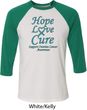 Ovarian Cancer Hope Love Cure Raglan Shirt