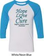 Ovarian Cancer Hope Love Cure Raglan Shirt