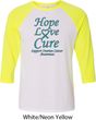 Ovarian Cancer Hope Love Cure Raglan Shirt