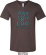 Ovarian Cancer Hope Love Cure Tri Blend V-neck