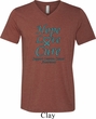 Ovarian Cancer Hope Love Cure Tri Blend V-neck