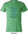 Ovarian Cancer Hope Love Cure Tri Blend V-neck