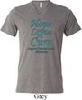 Ovarian Cancer Hope Love Cure Tri Blend V-neck