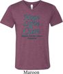 Ovarian Cancer Hope Love Cure Tri Blend V-neck