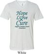 Ovarian Cancer Hope Love Cure Tri Blend V-neck