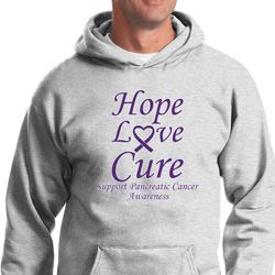 Pancreatic Cancer Hoodie Hope Love Cure Hoody Pancreatic Cancer Hoodie Hope Love Cure Hoody