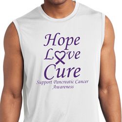 Pancreatic Cancer Hope Love Cure Dry Wicking Sleeveless Shirt Pancreatic Cancer Hope Love Cure Dry Wicking Sleeveless Shirt