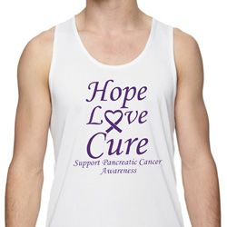 Pancreatic Cancer Hope Love Cure Dry Wicking Tank Top Pancreatic Cancer Hope Love Cure Dry Wicking Tank Top