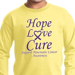 Pancreatic Cancer Hope Love Cure Kids Long Sleeve