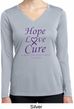 Pancreatic Cancer Hope Love Cure Ladies Dry Wicking Long Sleeve