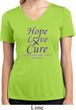 Pancreatic Cancer Hope Love Cure Ladies Dry Wicking V-neck