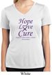 Pancreatic Cancer Hope Love Cure Ladies Dry Wicking V-neck