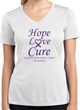 Pancreatic Cancer Hope Love Cure Ladies Dry Wicking V-neck
