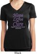 Pancreatic Cancer Hope Love Cure Ladies Dry Wicking V-neck
