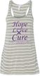 Pancreatic Cancer Hope Love Cure Ladies Flowy Racerback