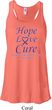 Pancreatic Cancer Hope Love Cure Ladies Flowy Racerback