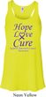 Pancreatic Cancer Hope Love Cure Ladies Flowy Racerback