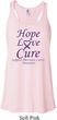 Pancreatic Cancer Hope Love Cure Ladies Flowy Racerback