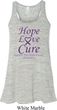 Pancreatic Cancer Hope Love Cure Ladies Flowy Racerback