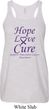 Pancreatic Cancer Hope Love Cure Ladies Flowy Racerback