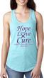 Pancreatic Cancer Hope Love Cure Ladies Ideal Racerback