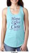 Pancreatic Cancer Hope Love Cure Ladies Ideal Racerback