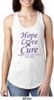 Pancreatic Cancer Hope Love Cure Ladies Ideal Racerback