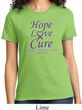 Pancreatic Cancer Hope Love Cure Ladies T-shirt