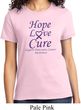 Pancreatic Cancer Hope Love Cure Ladies T-shirt