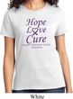 Pancreatic Cancer Hope Love Cure Ladies T-shirt