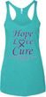 Pancreatic Cancer Hope Love Cure Ladies Tri Blend Racerback
