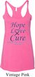 Pancreatic Cancer Hope Love Cure Ladies Tri Blend Racerback