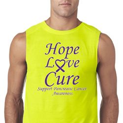 Pancreatic Cancer Hope Love Cure Sleeveless Shirt Pancreatic Cancer Hope Love Cure Sleeveless Shirt