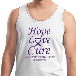 Pancreatic Cancer Tank Top Hope Love Cure Tanktop Pancreatic Cancer Tank Top Hope Love Cure Tanktop