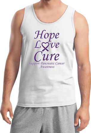 Pancreatic Cancer Tank Top Hope Love Cure Tanktop