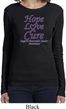 Pancreatic Cancer Tee Hope Love Cure Ladies Long Sleeve
