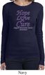 Pancreatic Cancer Tee Hope Love Cure Ladies Long Sleeve
