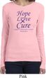 Pancreatic Cancer Tee Hope Love Cure Ladies Long Sleeve