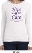 Pancreatic Cancer Tee Hope Love Cure Ladies Long Sleeve