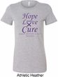 Pancreatic Cancer Tee Hope Love Cure Ladies Longer Length Shirt