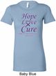 Pancreatic Cancer Tee Hope Love Cure Ladies Longer Length Shirt