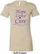 Pancreatic Cancer Tee Hope Love Cure Ladies Longer Length Shirt