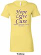 Pancreatic Cancer Tee Hope Love Cure Ladies Longer Length Shirt