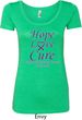 Pancreatic Cancer Tee Hope Love Cure Ladies Scoop Neck