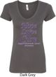 Pancreatic Cancer Tee Hope Love Cure Ladies V-Neck